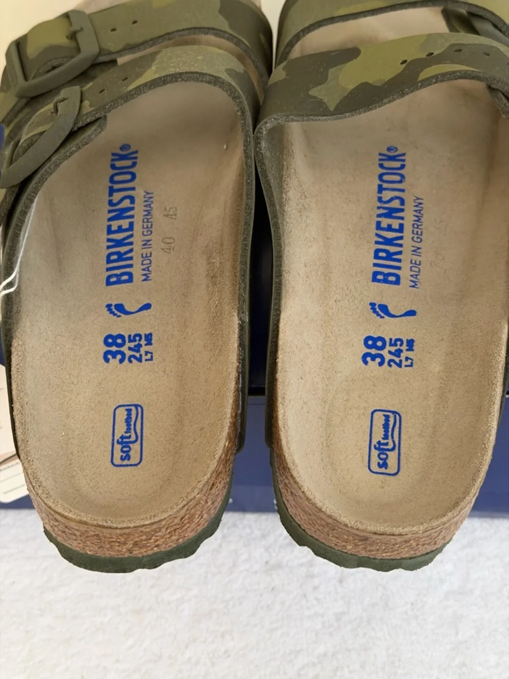 Birkenstock Arizona Bioko-Flor Soft Footbed Sandals Size‎ EU38, US W7/M5